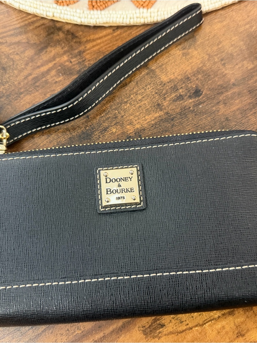 Dooney & Bourke Black Leather Wristlet